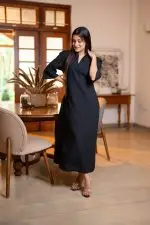 Collared Front Slit Cut Lawn Dress - Image 2
