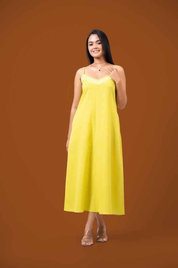 Strappy Embroidered Maxi Dress - Image 8