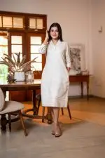 Printed Linen Shirt Dress