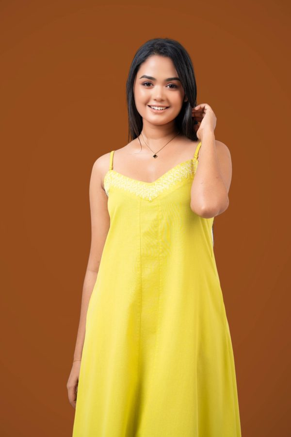 Strappy Embroidered Maxi Dress - Image 2