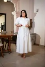 Front Tie-Up Tiered Maxi Dress - Image 5
