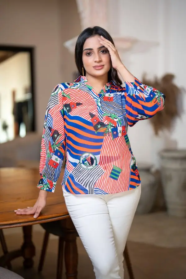 Printed Shirt Blouse - Image 2