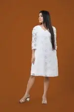 Cutlawn V-neck Short Dress (Lined) - Image 4