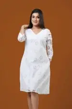 Cutlawn V-neck Short Dress (Lined)