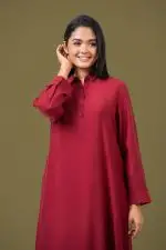 Shirt Collared Loose Fitted Maxi Dress - Image 2