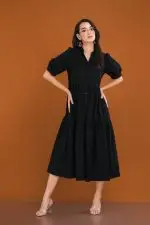 Tiered Cut Lawn Midi Dress - Image 4
