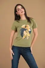 Floral Printed Regular Fit T-Shirt - Image 3