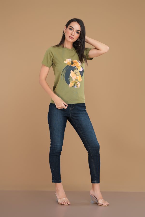 Floral Printed Regular Fit T-Shirt - Image 4
