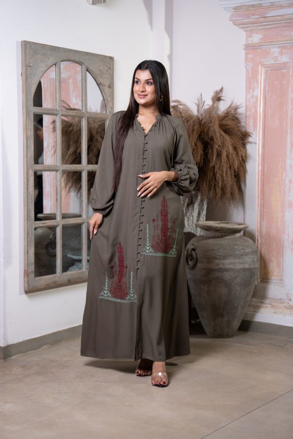 Loose Fitted Button Down Maxi Dress - Image 3