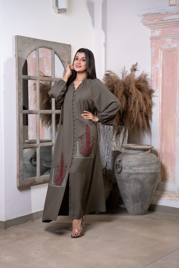 Loose Fitted Button Down Maxi Dress - Image 2