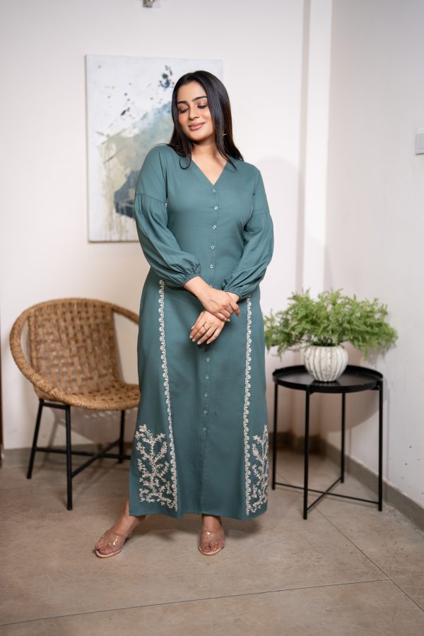 Embroidery Detailed Maxi Dress - Image 2
