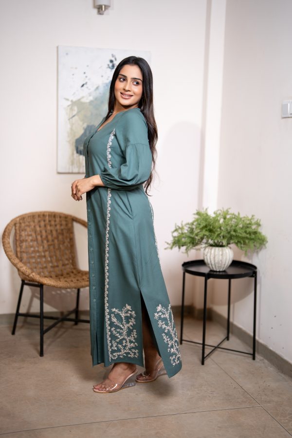 Embroidery Detailed Maxi Dress - Image 4