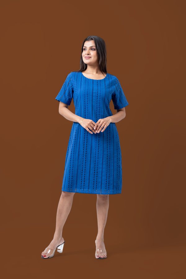 Cutlawn Round Neck Short Dress - Image 5