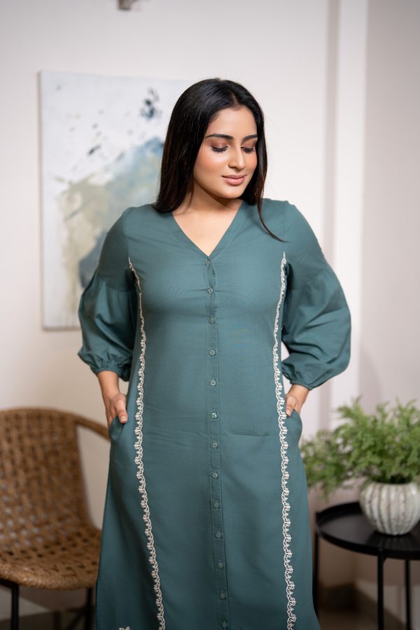 Embroidery Detailed Maxi Dress - Image 5