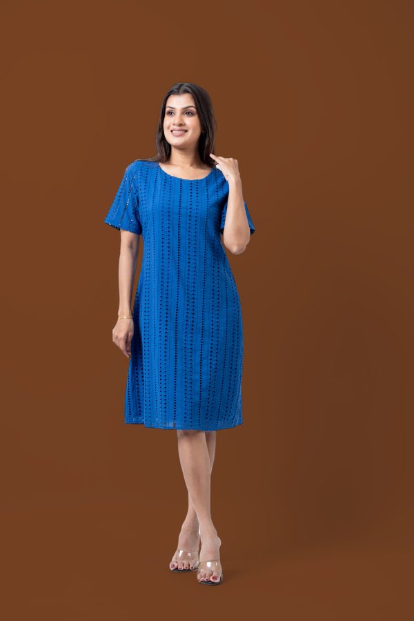 Cutlawn Round Neck Short Dress