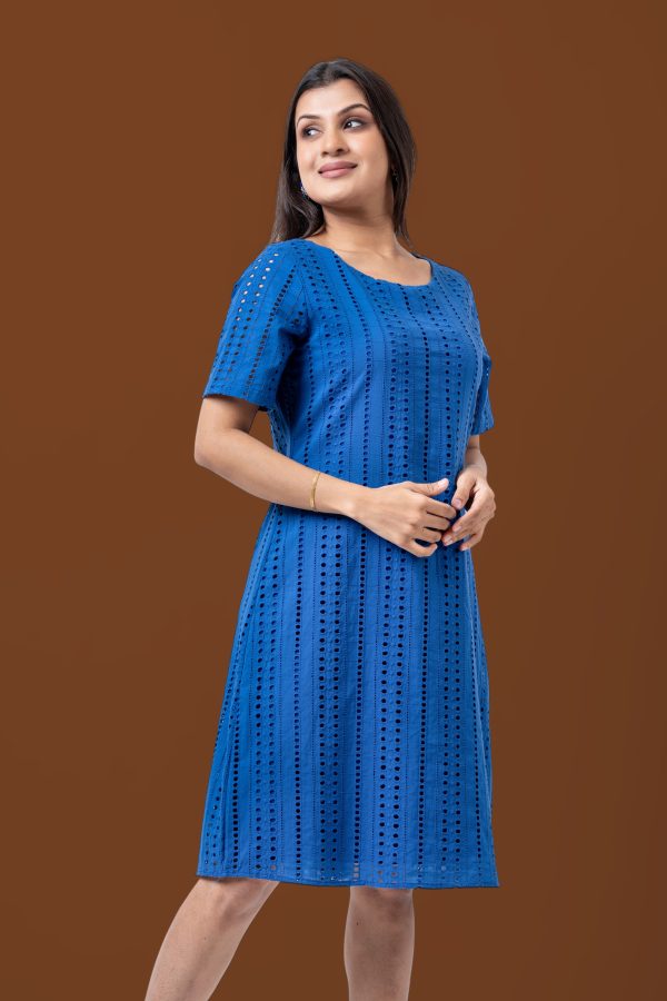 Cutlawn Round Neck Short Dress - Image 4
