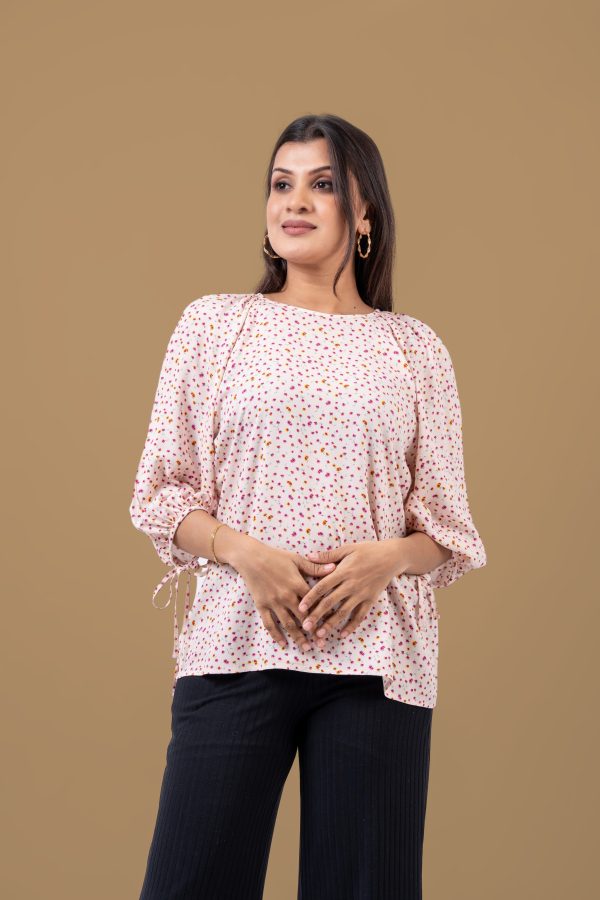 Floral Patterned Raglan Sleeve Blouse - Image 2