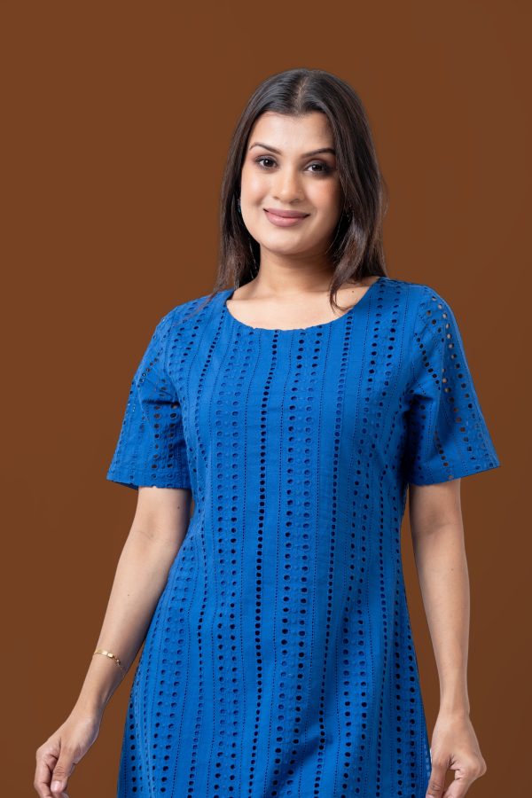 Cutlawn Round Neck Short Dress - Image 2