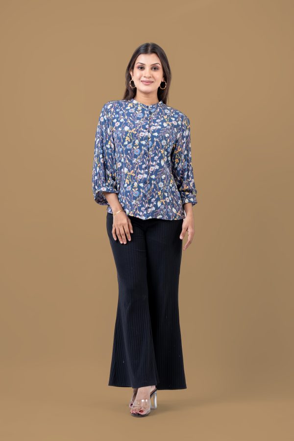 Floral Patterned Button-Down Blouse - Image 3