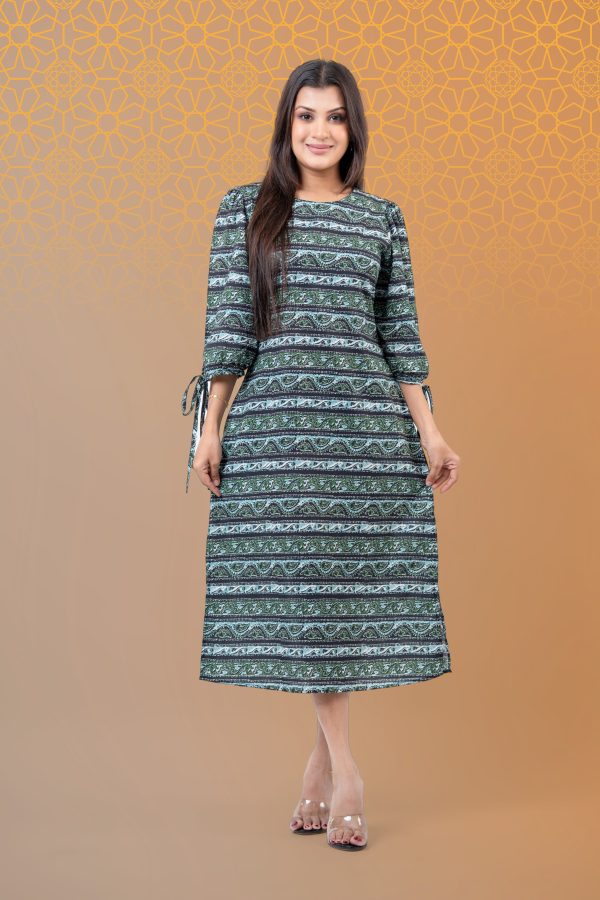 Sleeve Tie-up detail Short Dress