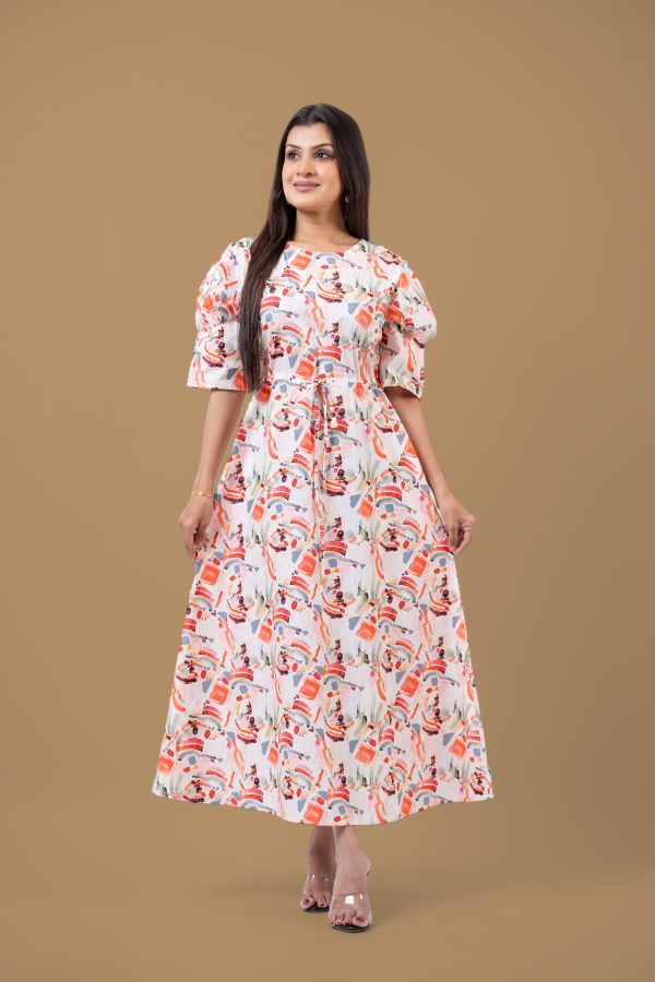 Abstract Printed Maxi Dress - Image 5