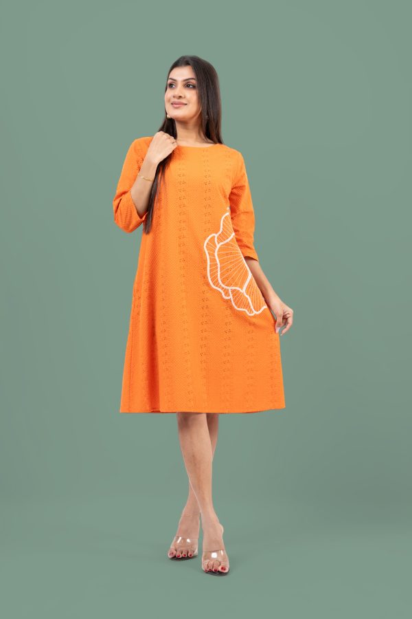 Embroidery Detail Cutlawn Short Tent Dress - Image 2