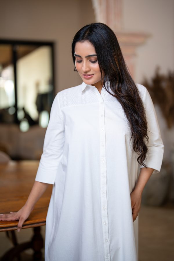 Cutlawn Detailed Button Up Midi Dress - Image 5