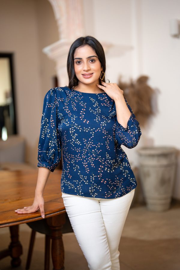 Floral Printed Puff Sleeve Blouse
