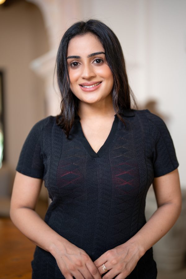 Black Knit Collared Top - Image 2