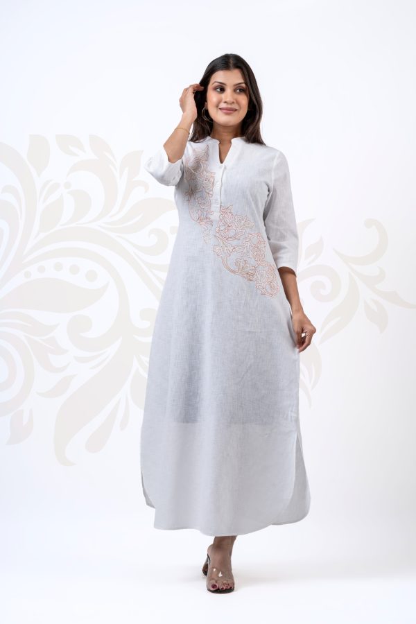Front & Back Embroidered Maxi Dress - Image 2