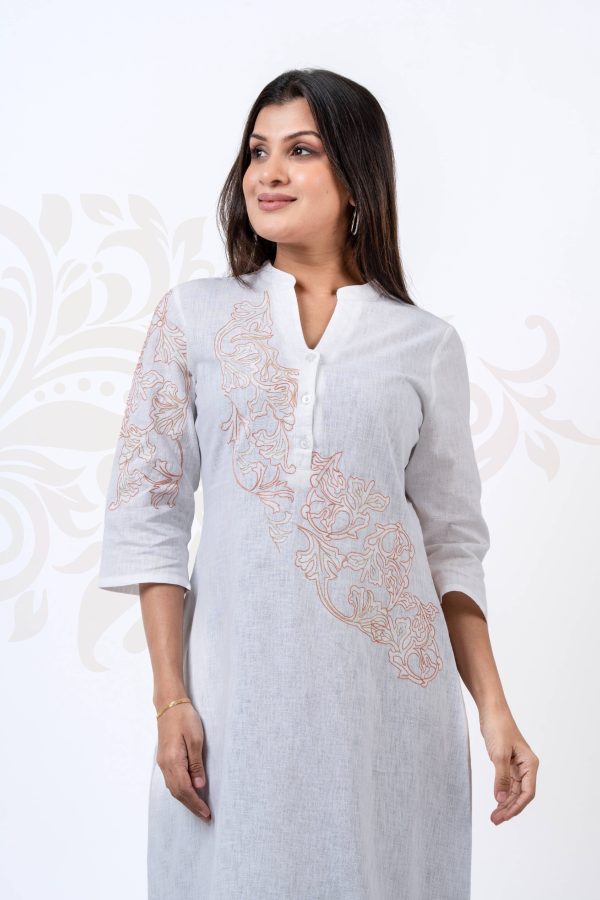 Front & Back Embroidered Maxi Dress - Image 4