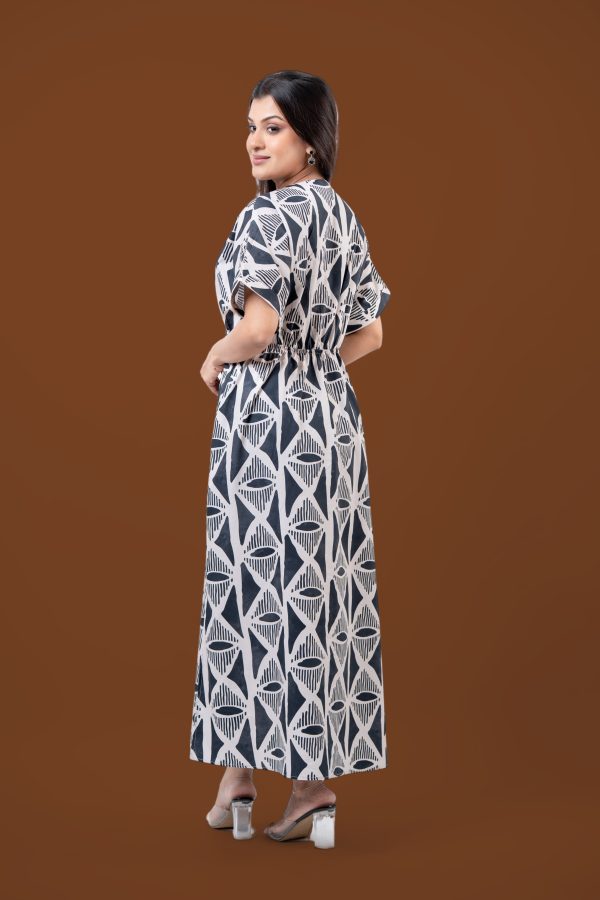 Printed Maggie Sleeve Maxi Dress - Image 3