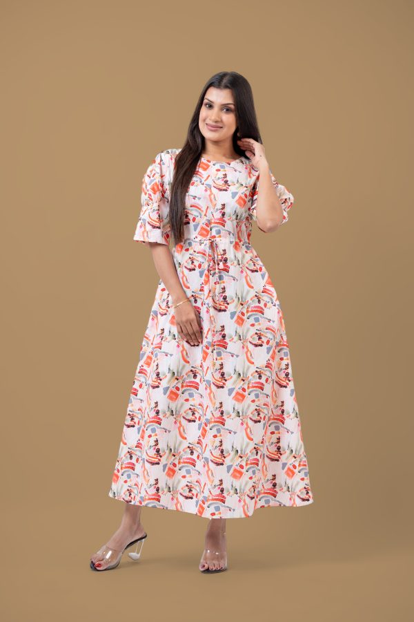 Abstract Printed Maxi Dress - Image 3