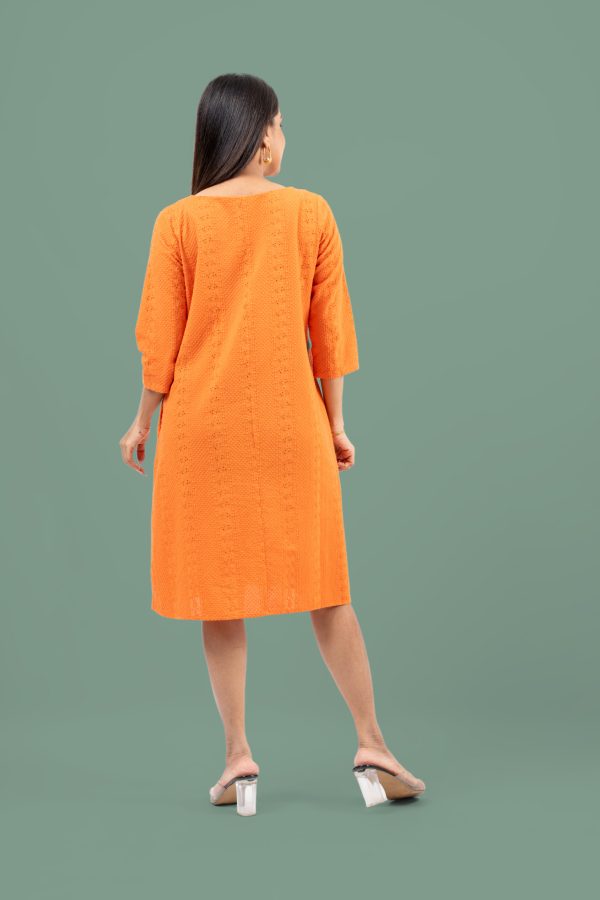 Embroidery Detail Cutlawn Short Tent Dress - Image 5