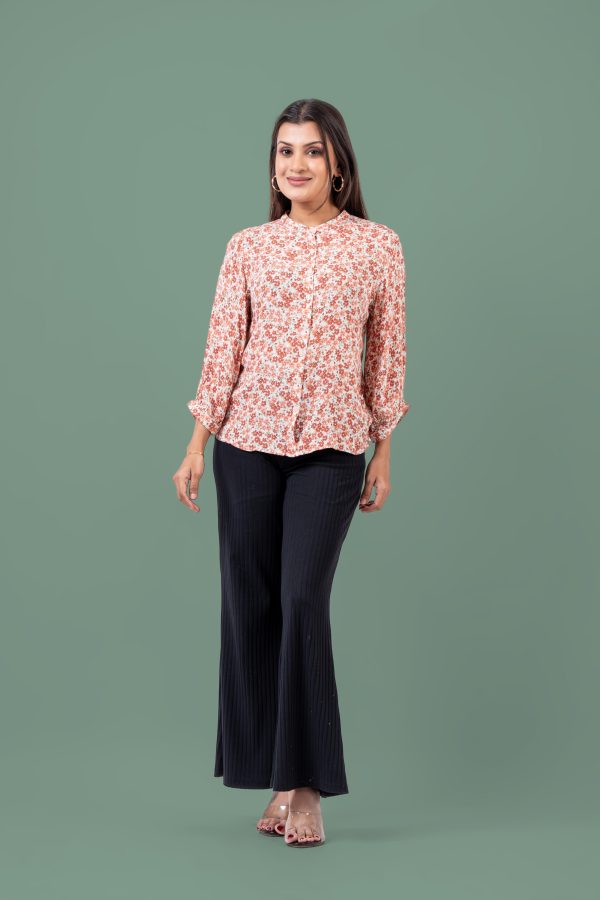 Floral Patterned Button-Down Blouse - Image 3