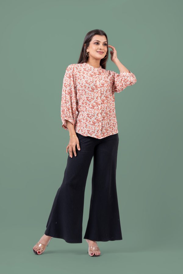 Floral Patterned Button-Down Blouse - Image 4