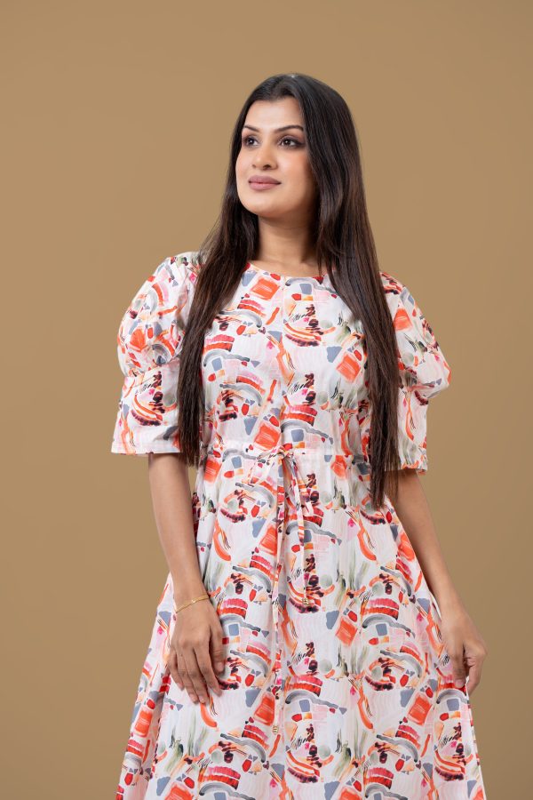 Abstract Printed Maxi Dress
