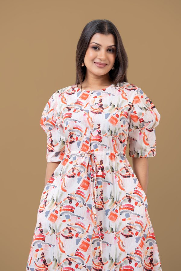 Abstract Printed Maxi Dress - Image 2