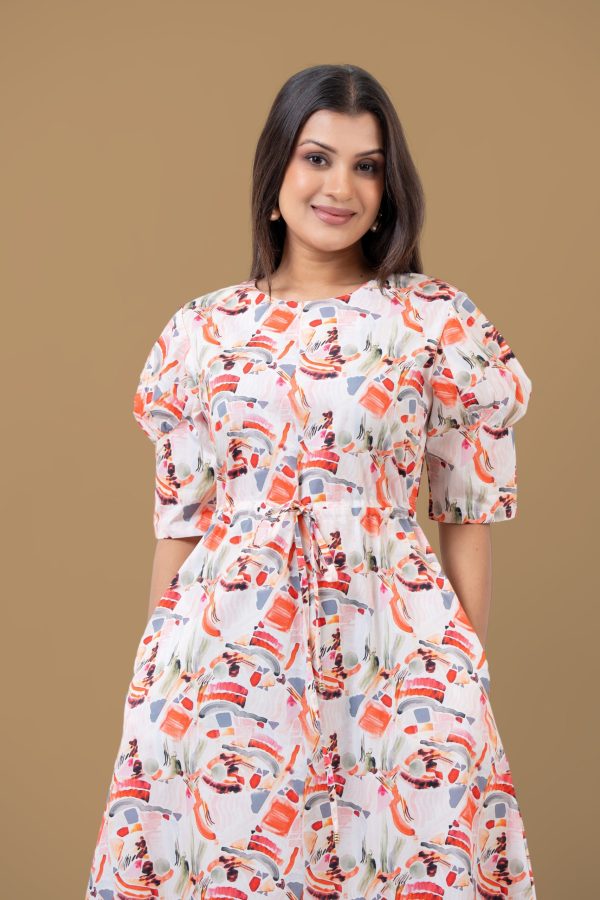 Abstract Printed Maxi Dress - Image 2