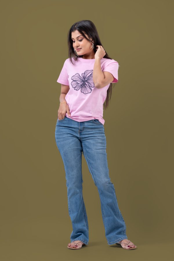 Floral Embroidery Detailed T-Shirt - Image 5