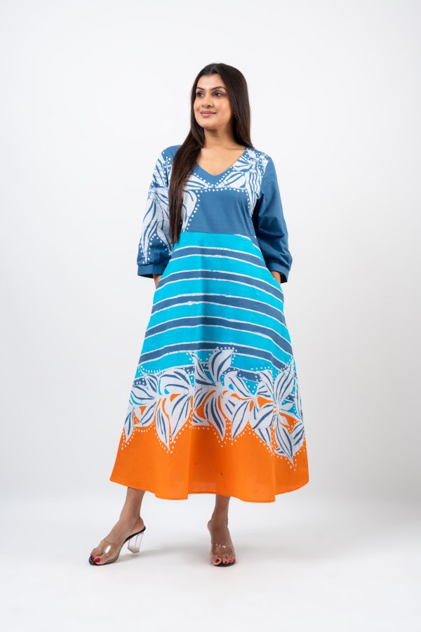 Floral Batik Midi Dress - Image 4