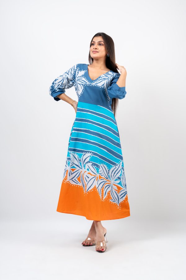 Floral Batik Midi Dress - Image 2