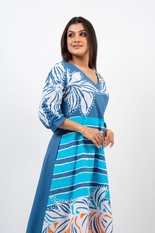 Floral Batik Midi Dress - Image 5