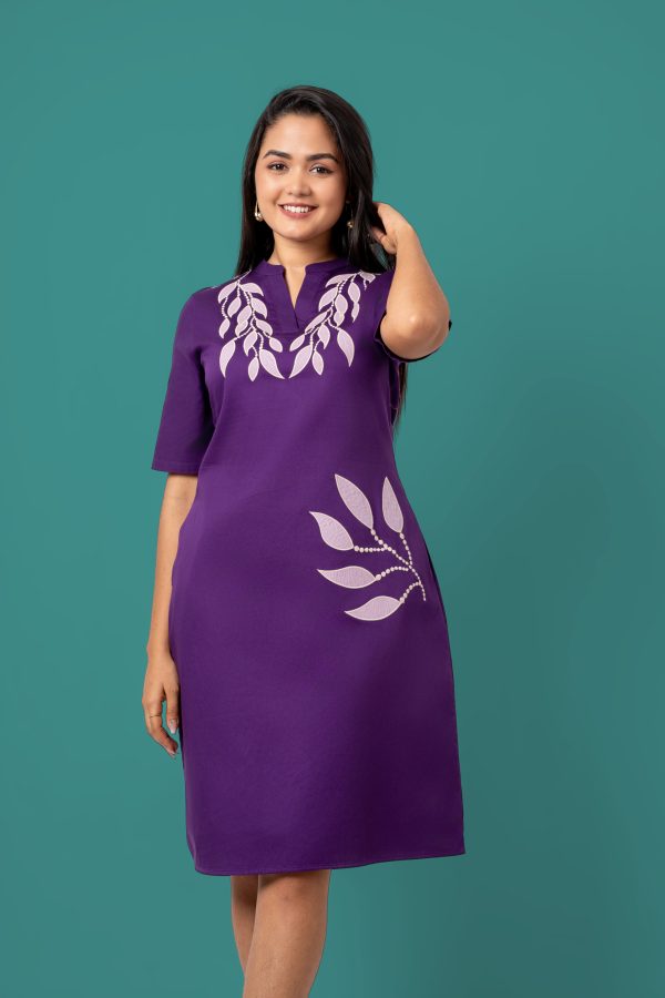 Applique Detailed Short Dress