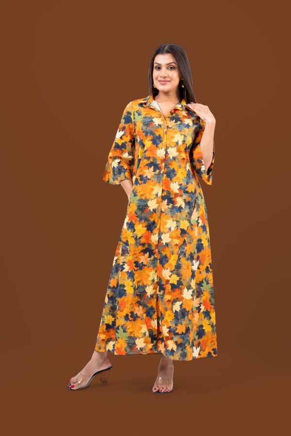 Autumn Patterned Maxi Dress - Image 3
