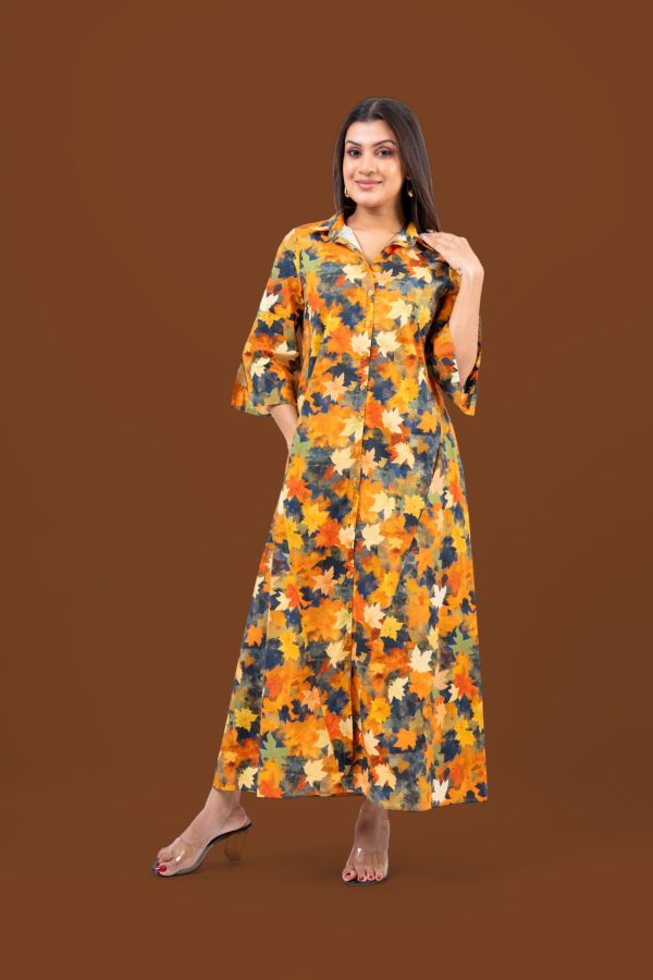 Autumn Patterned Maxi Dress - Image 3