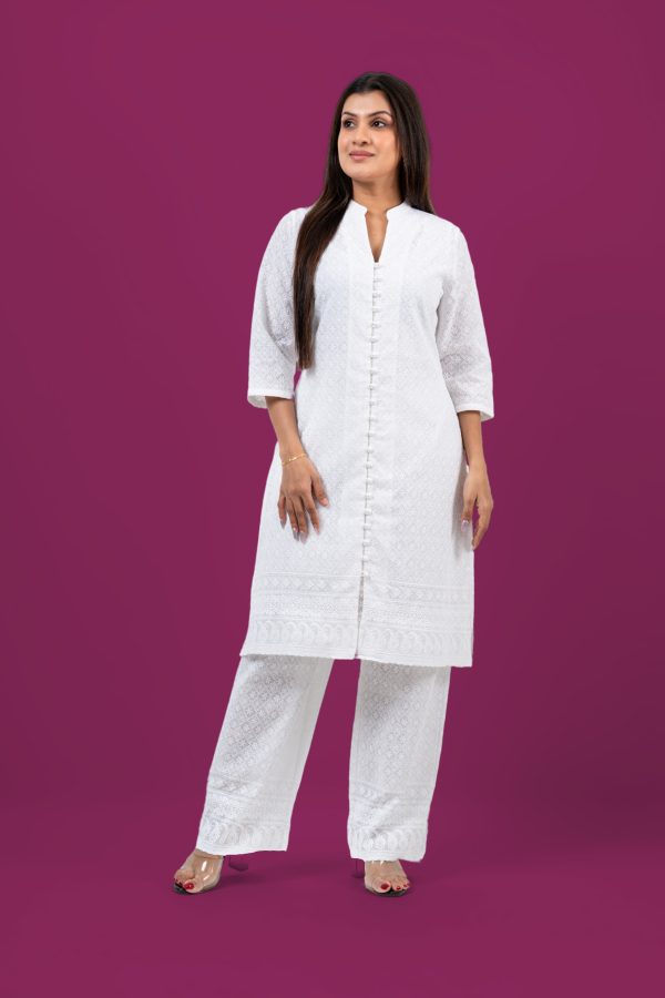 Pearl Button-down detail Kurta and Pants set - Image 2