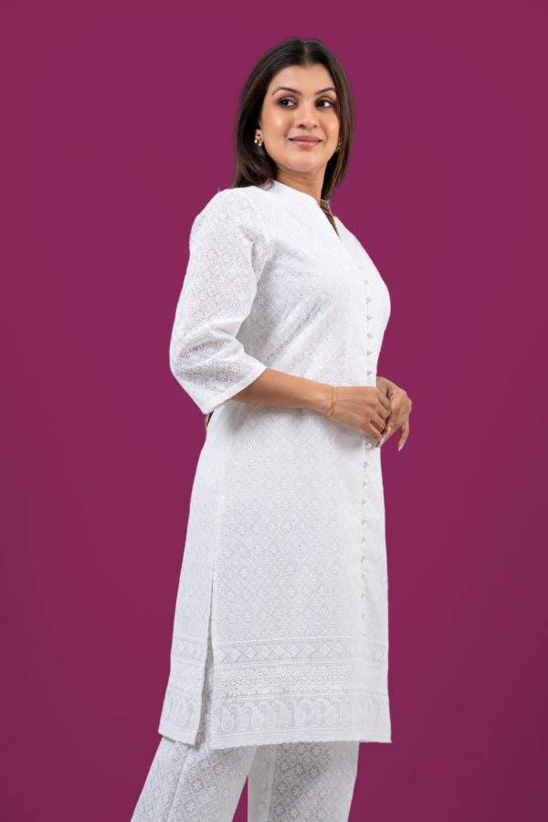 Pearl Button-down detail Kurta and Pants set