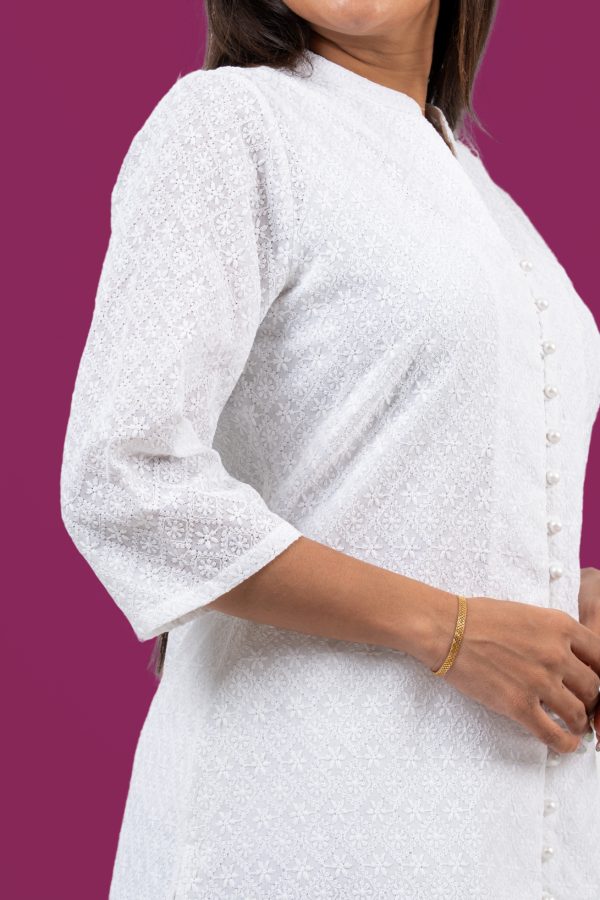 Pearl Button-down detail Kurta and Pants set - Image 4