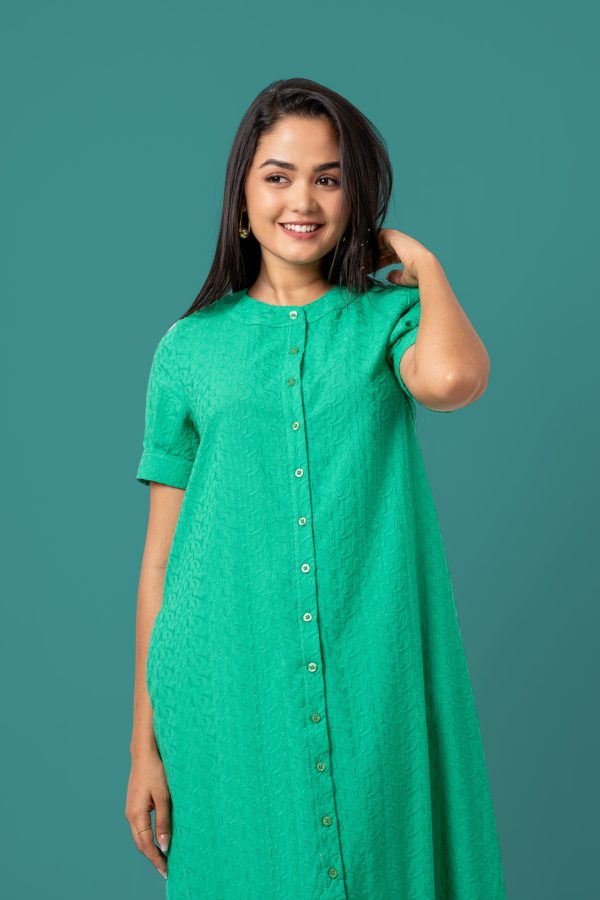 Button Down Tier Midi Dress - Image 2